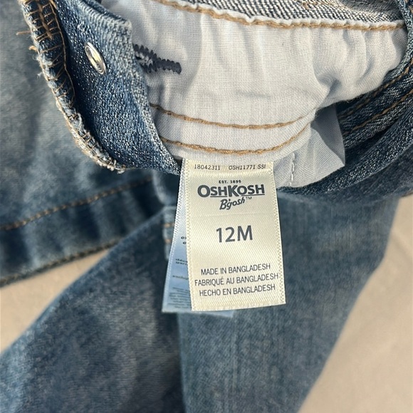 B’Gosh - carpenter style denim overalls with adjustable retro straps. - Picture 2 of 5